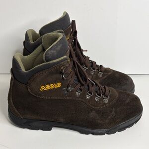 Asolo Hiking Boots Mens US 11.5 EU 46 Brown Suede Leather Mid Boot Vibram